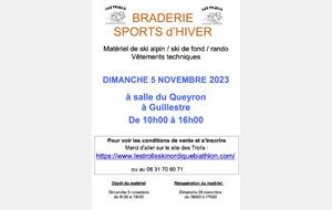 BRADERIE SPORTS D'HIVER