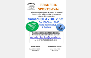 Braderie sports d'été